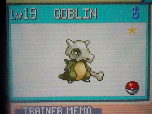 Shiny Cubone, nicknamed GOBLIN